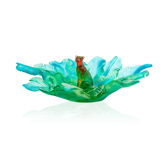 Tropical Voyage Leopard Centerpiece Daum