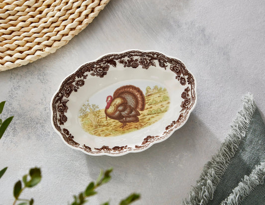 Turkey Oval Fluted Dish Spode