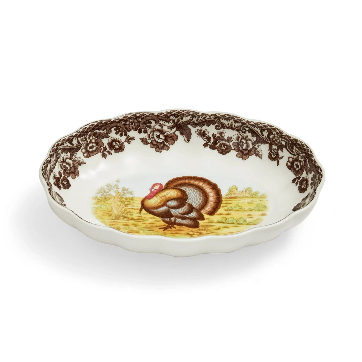 Turkey Oval Fluted Dish Spode