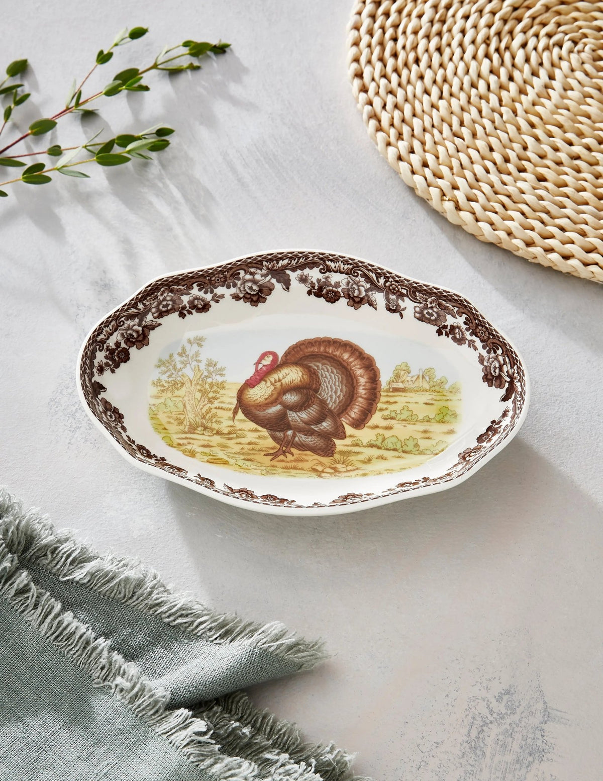 Turkey Pickle Dish Spode