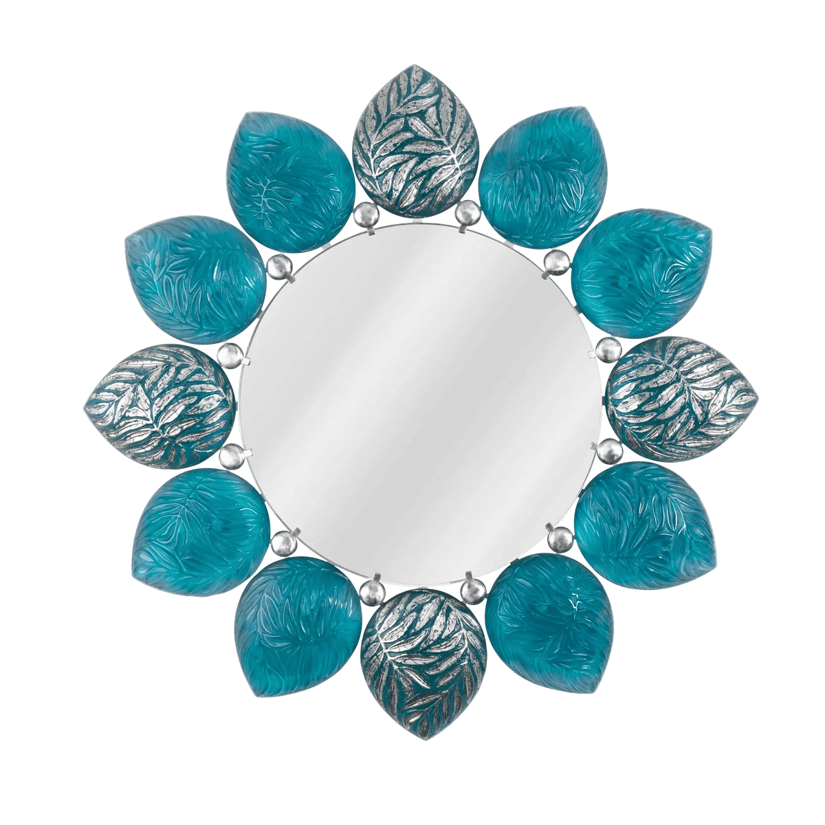 Turquoise Blue Melodie Mirror by Jacques Hurel Daum