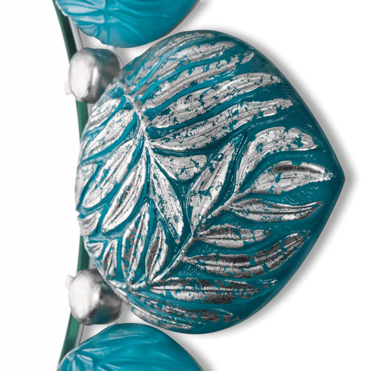 Turquoise Blue Melodie Mirror by Jacques Hurel Daum