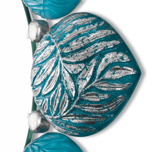 Turquoise Blue Melodie Mirror by Jacques Hurel Daum