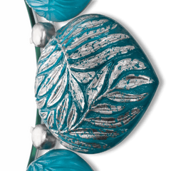 Turquoise Blue Melodie Mirror by Jacques Hurel Daum