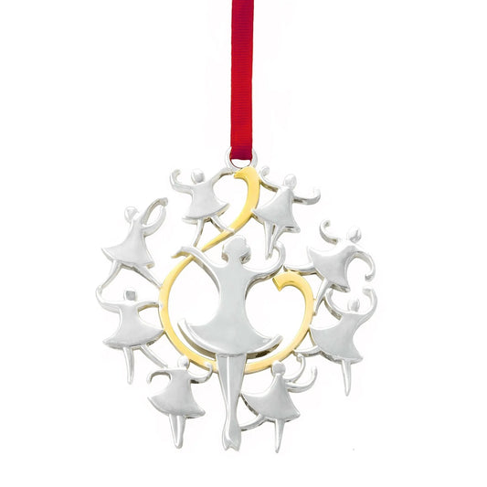Twelve Days of Christmas: Nine Ladies Dancing Ornament Nambé