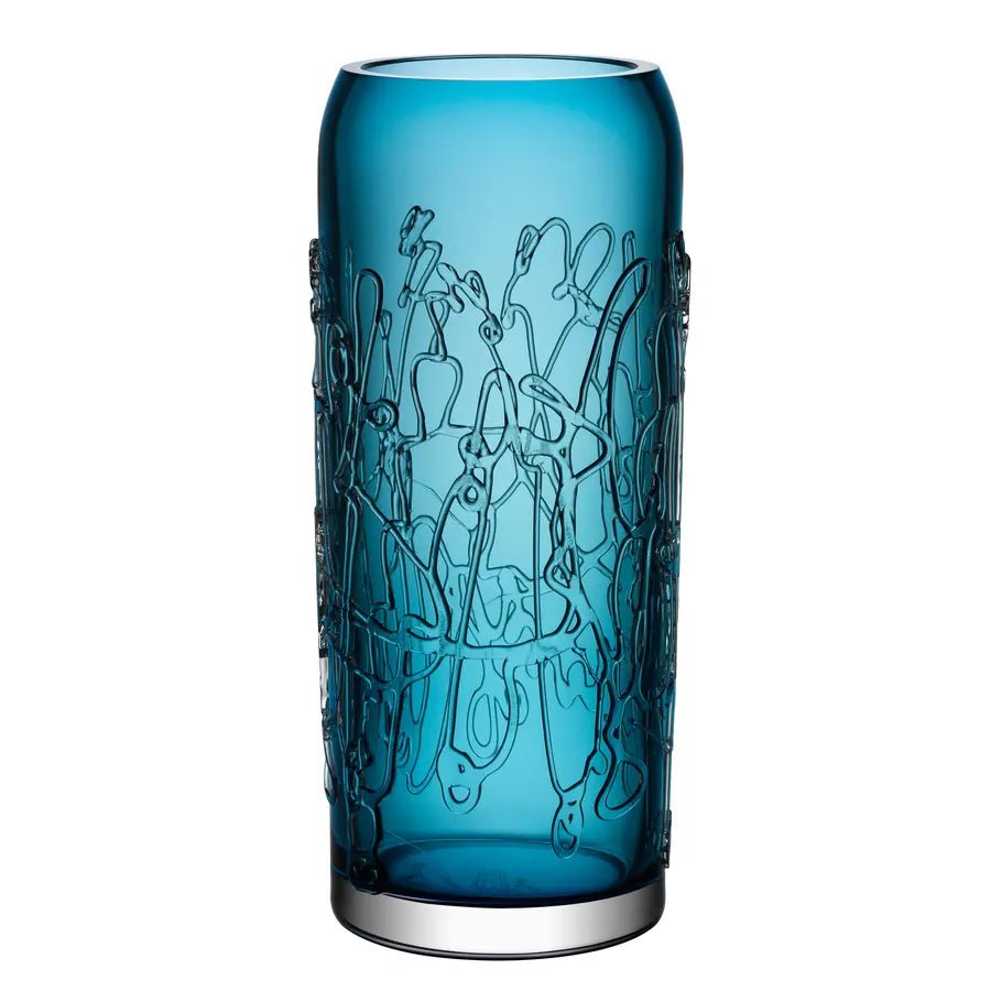 Twine Blue Vase Large Kosta Boda
