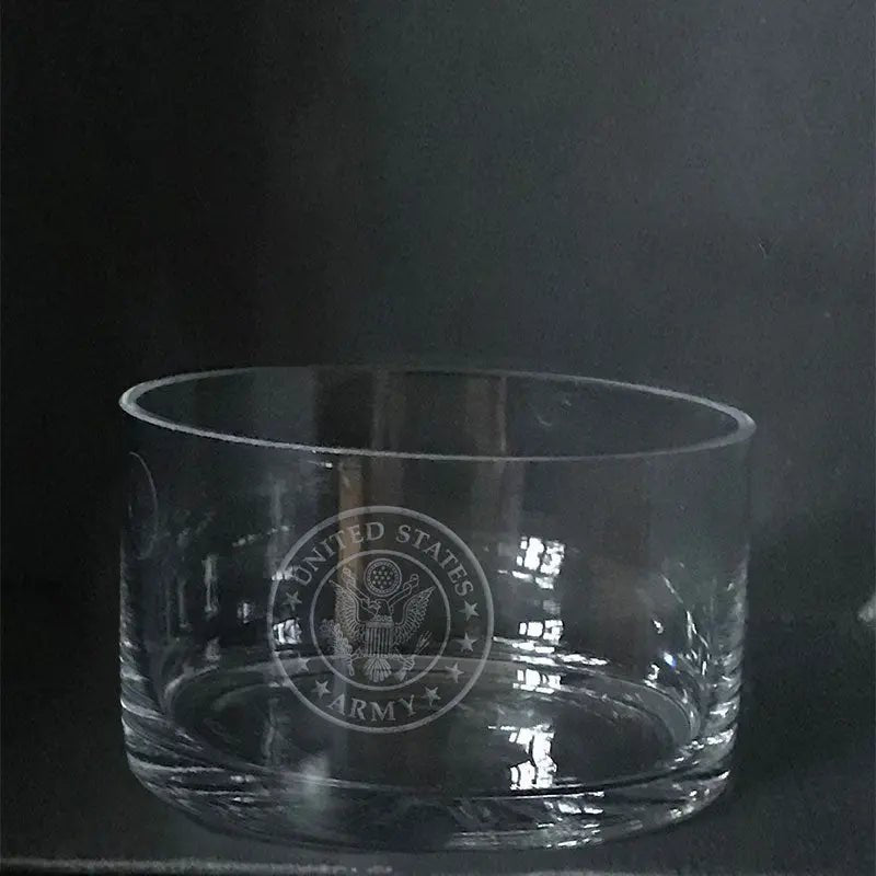 US Army logo-candy bowl Crystal House