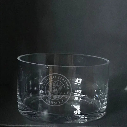 US Army logo-candy bowl Crystal House