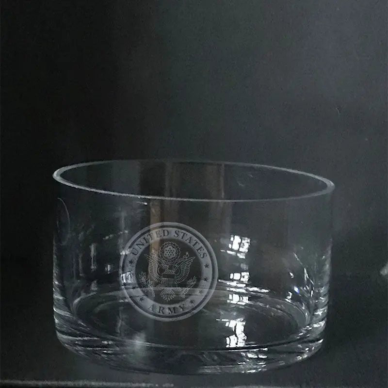US Army logo-candy bowl Crystal House