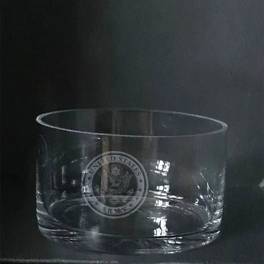 US Army logo-candy bowl Crystal House