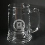 US Army "Retired soldier for life" logo on beer mug Crystal House 