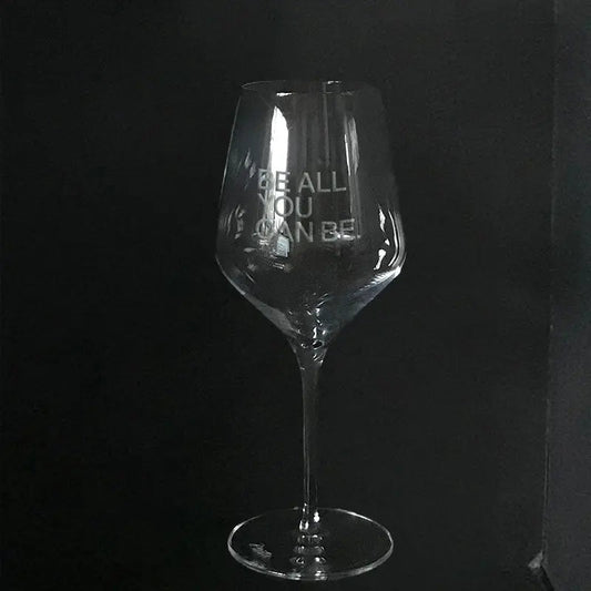 US Army slogan 'Be all you can be' wine glass Crystal House