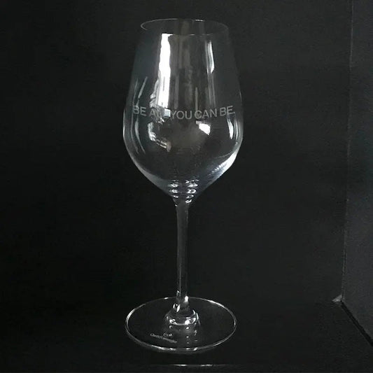 US Army slogan 'Be all you can be' wine glass Crystal House
