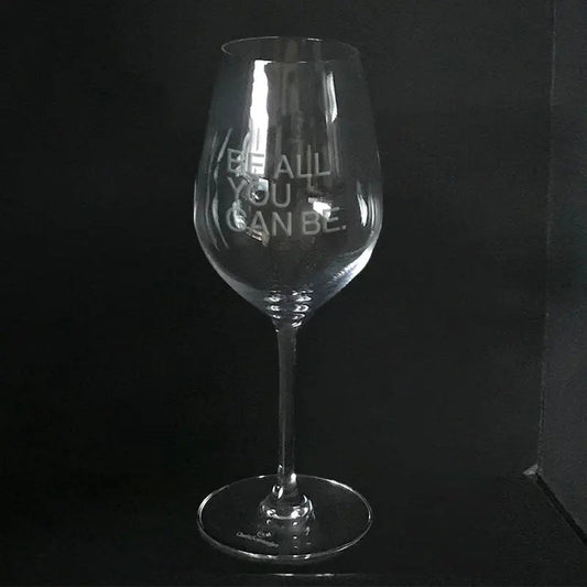 US Army slogan 'Be all you can be' wine glass Crystal House