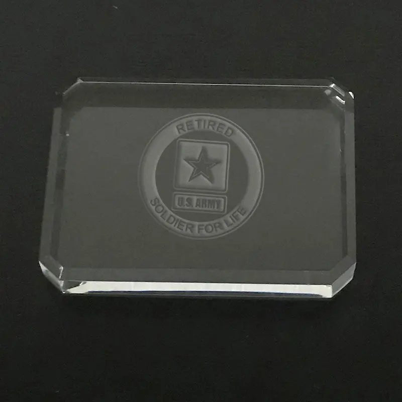 US Army soldier -paperweight Crystal House