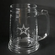 US Army star  logo  engraved  on beer mug Crystal House     