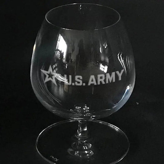 US. Army Star on Brandy Snifter Crystal House