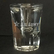 US Army star on shot glass Crystal House  