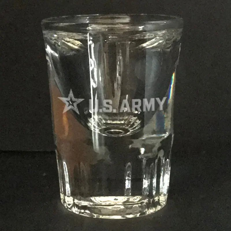 US Army star on shot glass Crystal House  