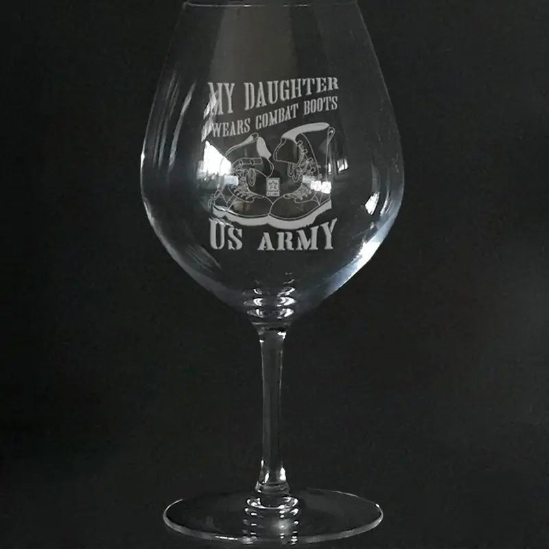 US.Army Boots on Stem Wine Glasses Crystal House