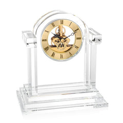 Velia Crystal Skeleton Clock – Luxury Executive Gift crystal edge - Crystal House