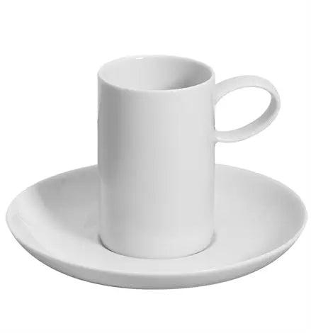 DOMO WHITE COFFEE CUP & SAUCER