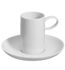 DOMO WHITE COFFEE CUP & SAUCER