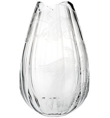 BLUE BIRD VASE ENGRAVED Vista Alegre