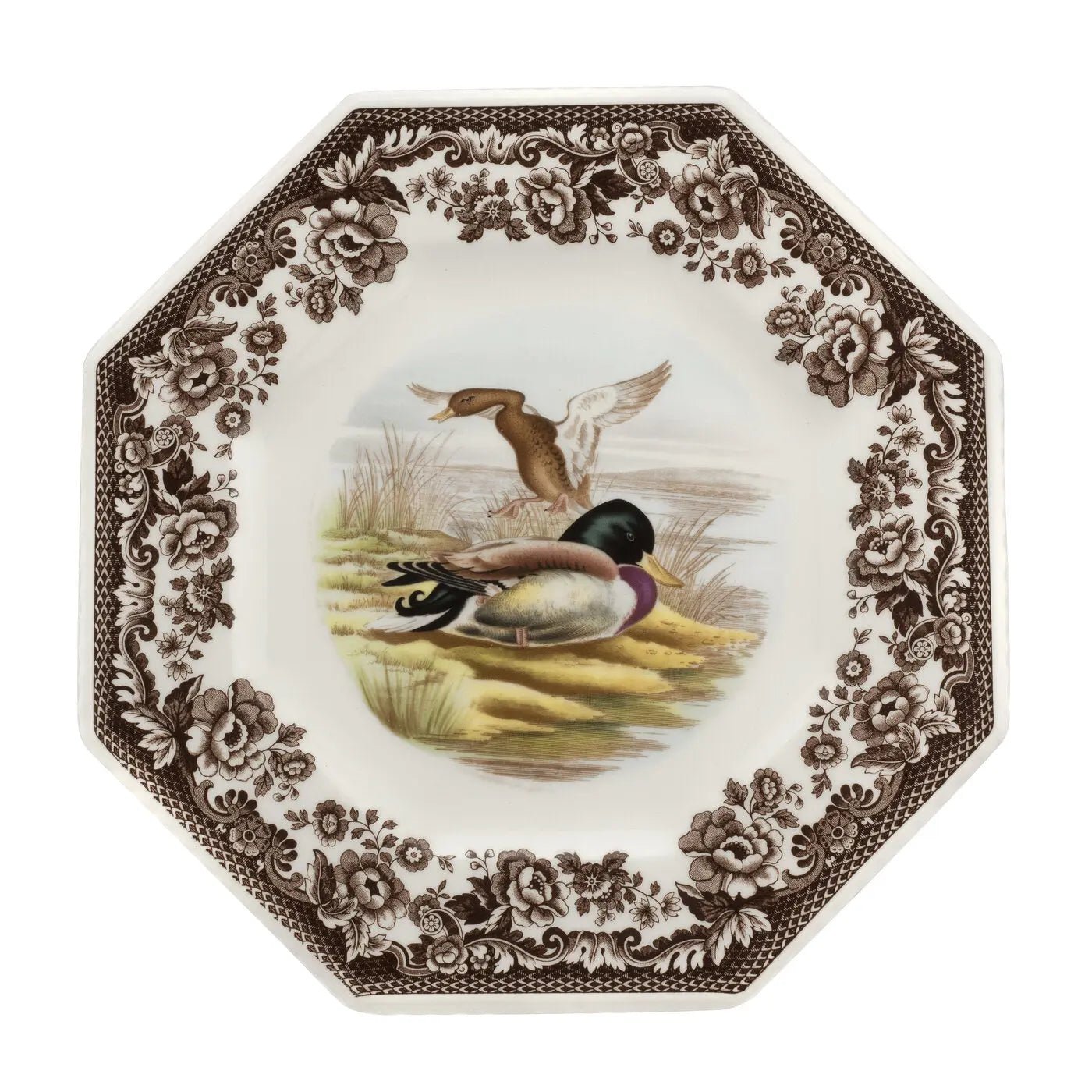 Woodland Birds Octagonal Plate (Mallard) Spode