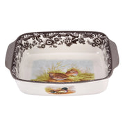 Woodland Dinnerware / Serveware / Bakeware Rectangular Handled Dish (Rabbit/Quail) Spode