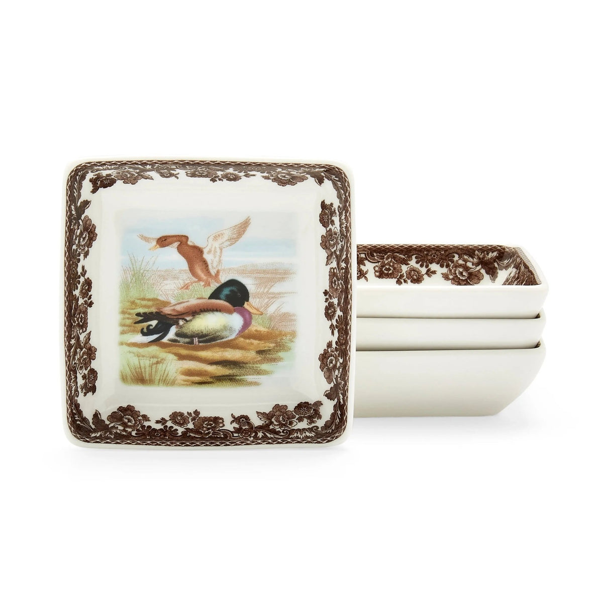 Woodland Square Dish Set of 4 Spode