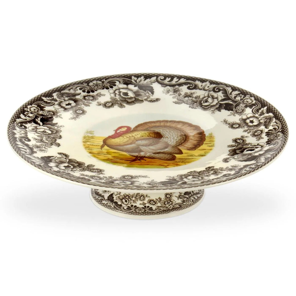 Woodland - Turkey Footed Cake Plate (Turkey) Spode