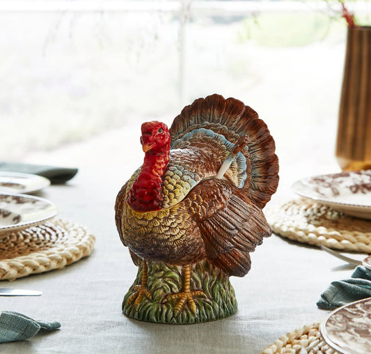 Woodland Turkey Gravy Boat and Ladle Spode