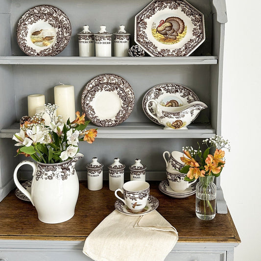 Woodland - Turkey Sauce Boat & Stand (Turkey) Spode - Crystal House