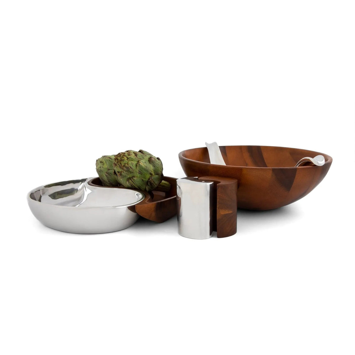 Yin Yang Salad Bowl w/Servers Nambé