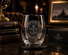 Your own Logo Text Personalized Custom Crystal Glass - Luxury Gift Crystal House - Crystal House