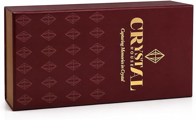 Your own Logo Text Personalized Custom Crystal Glass - Luxury Gift Crystal House - Crystal House