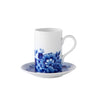 BLUE MING COFFEE CUP AND SAUCER