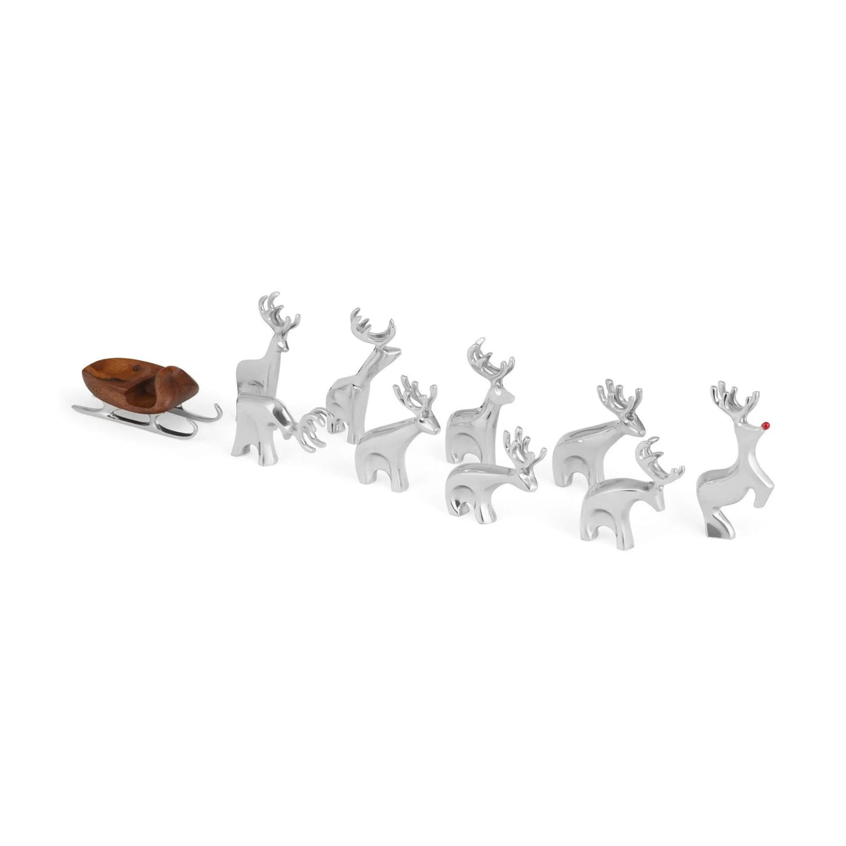 10-Piece Miniature Reindeer Set Nambé
