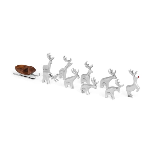 10-Piece Miniature Reindeer Set Nambé