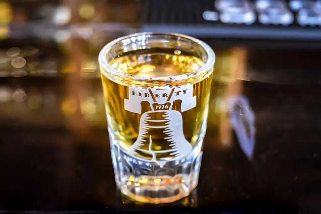 1776 Engraved Shot Glass - (PAIR) Crystal House