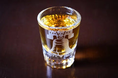 1776 Engraved Shot Glass - (PAIR) Crystal House