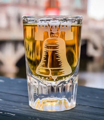 1776 Engraved Shot Glass - (PAIR) Crystal House