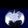 Statue of Liberty head engraved on crystal