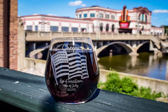 4TH JULY Stemless Wine Glass Crystal House