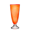 Red Rim Footed Vase Orange Bertil Vallien