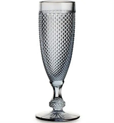 BICOS CINZA SET WITH 4 FLUTES GREY - Crystal House