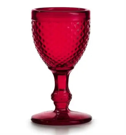 BICOS VERMELHO SET WITH 4 CORDIAL RED - Crystal House