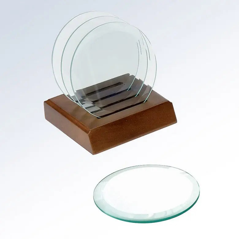 CIRCLE GLASS COASTER - Crystal House