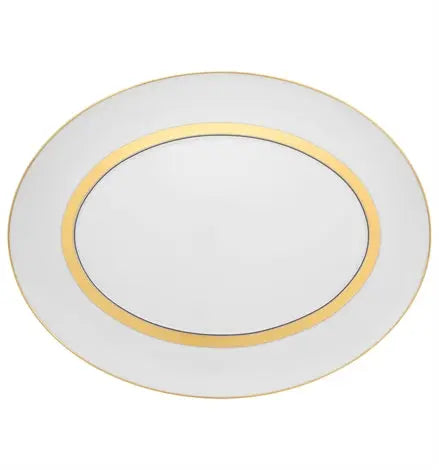 DOMO GOLD OVAL PLATTER - Crystal House